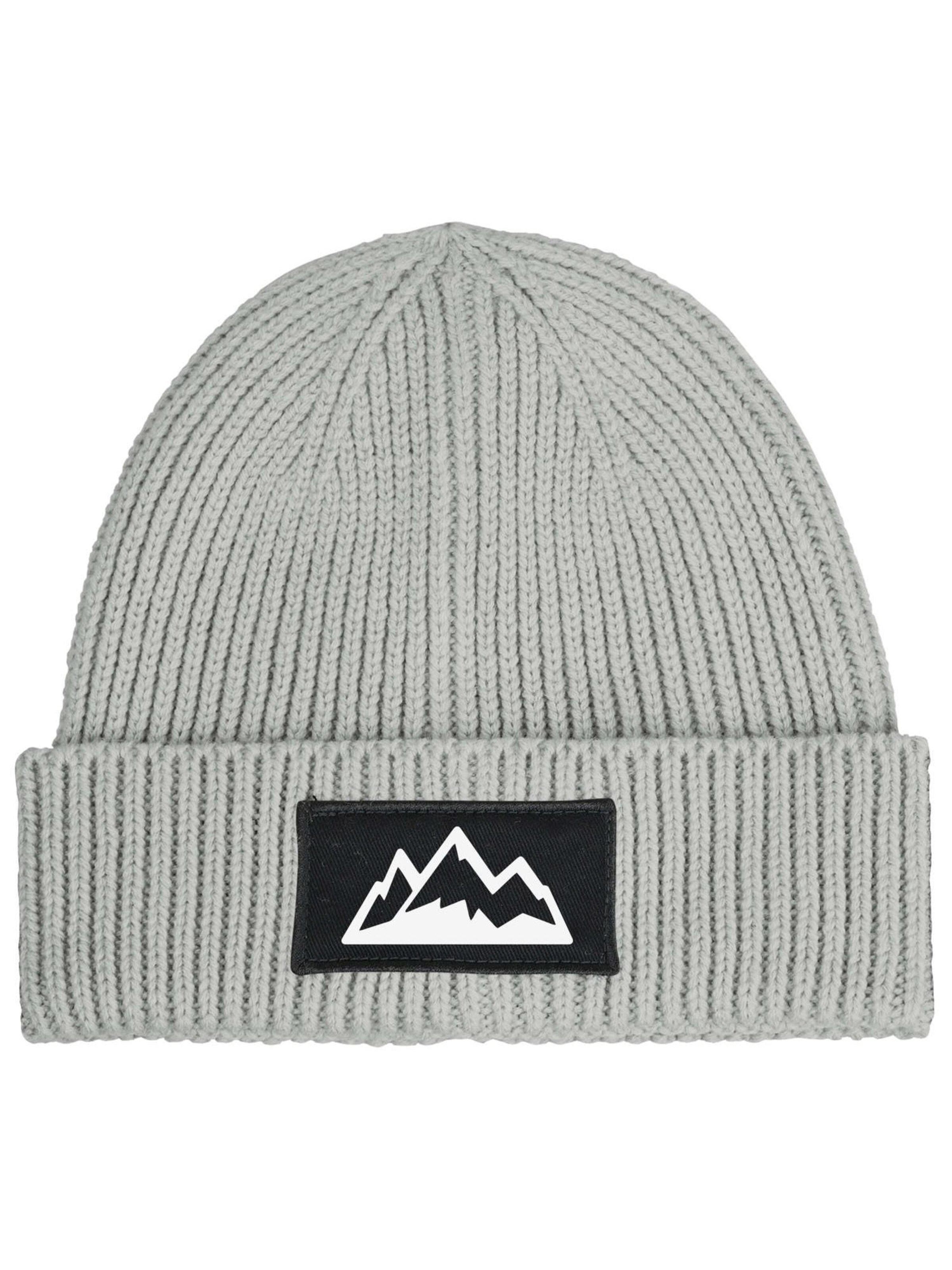 Neverless Beanie 'Mountain' in Grey: front