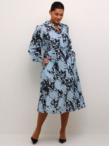 KAFFE CURVE Shirt dress 'Luma' in Blue