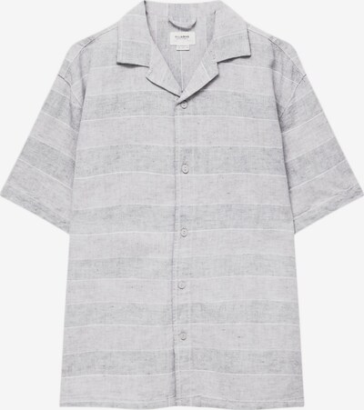 Pull&Bear Hemd in hellgrau / graumeliert / weiß, Produktansicht