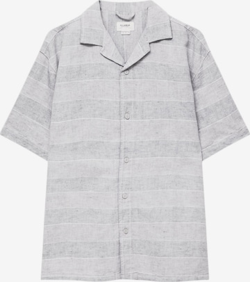 Pull&Bear Regular Fit Hemd in Grau: predná strana