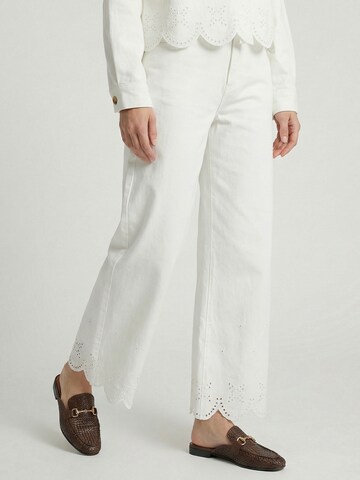 Guido Maria Kretschmer Women Loosefit Broek 'Marietta' in Wit: voorkant