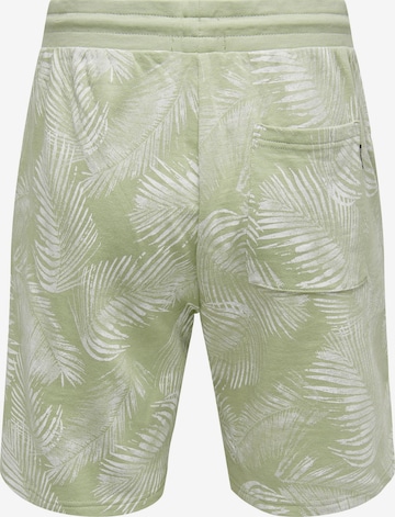 Only & Sons Regular Pants 'Perry' in Green