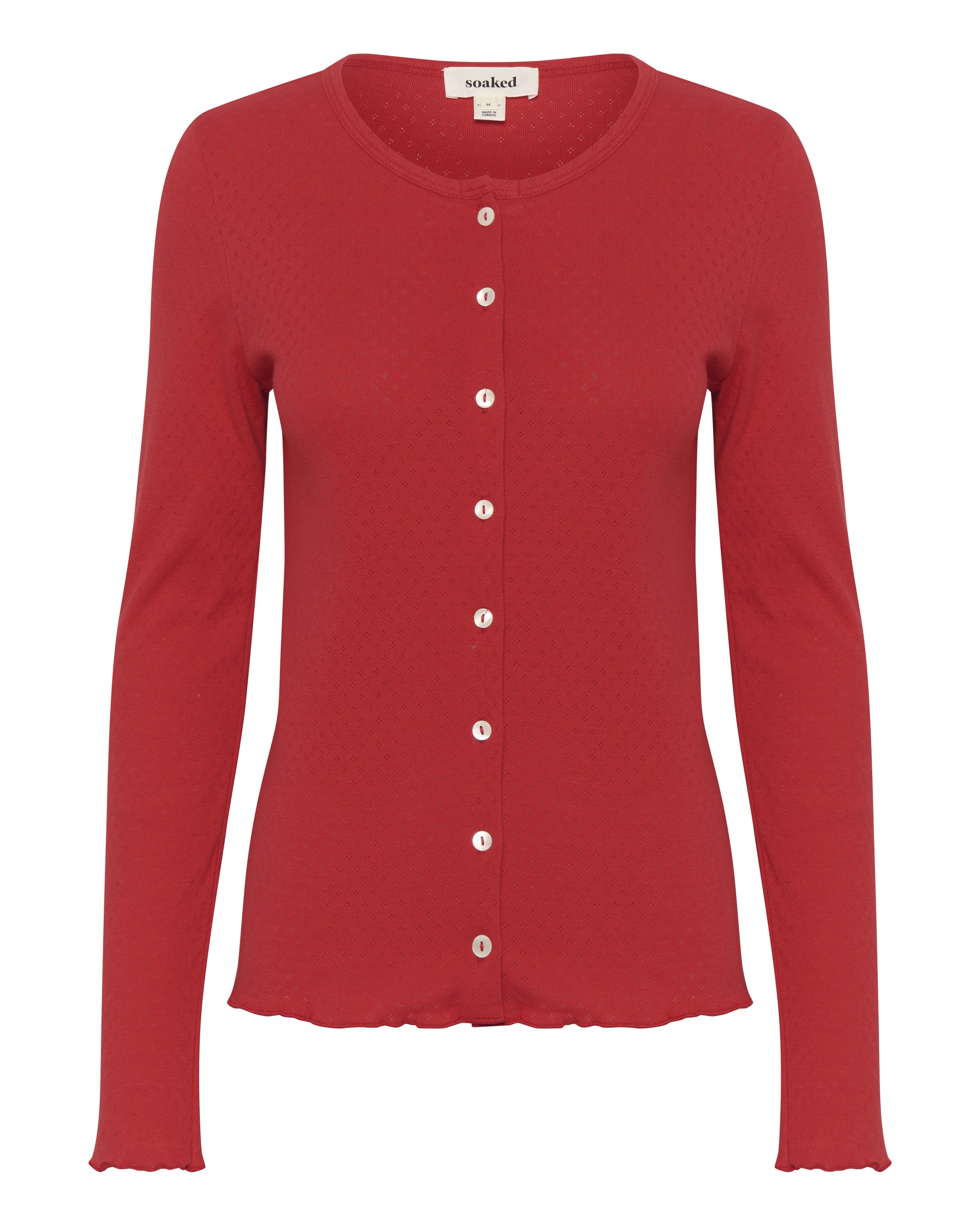 Cardigan 'SLVenola' SOAKED IN LUXURY en rouge : devant
