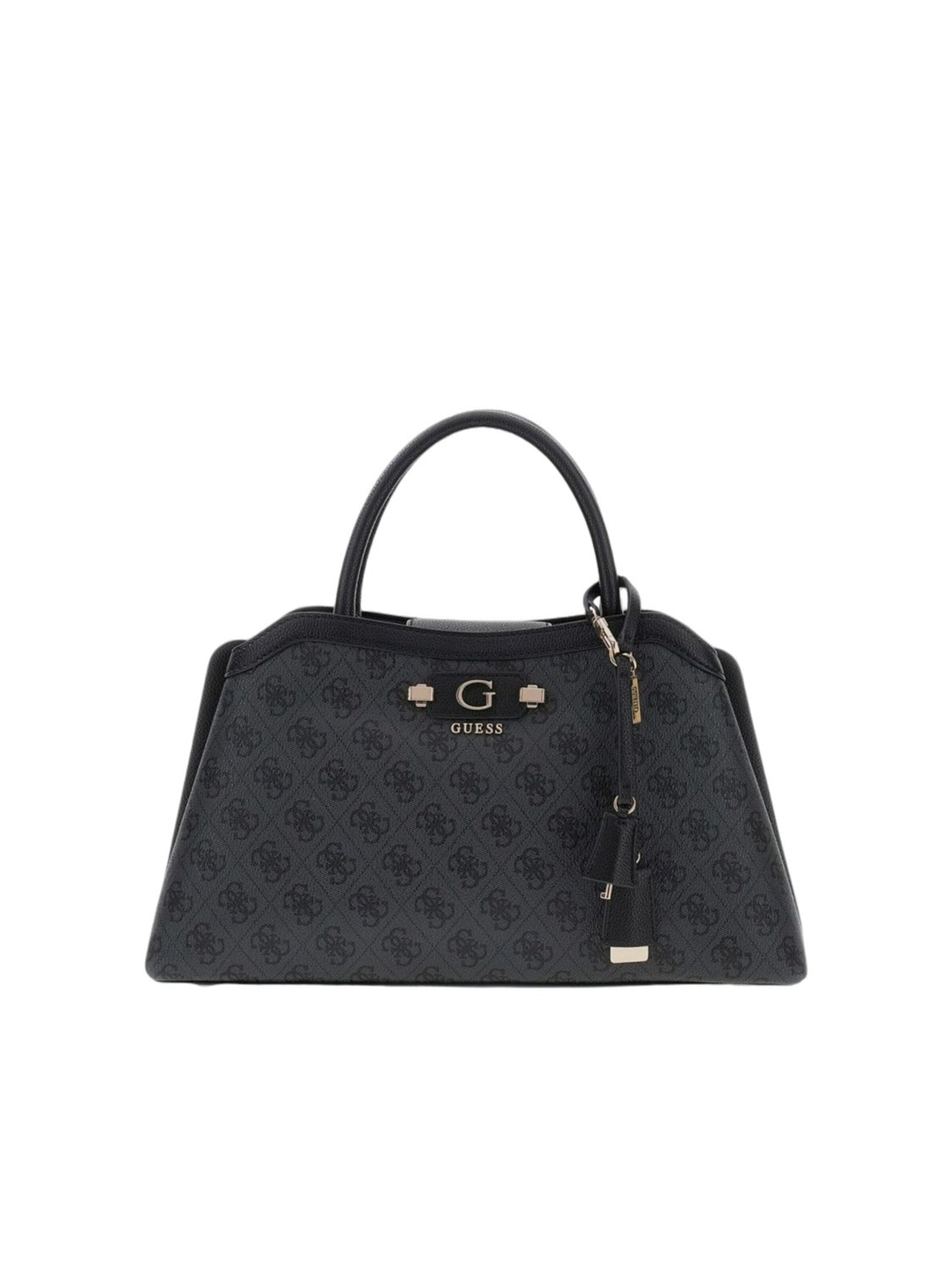 GUESS - Bolso de mano 'Lindsey Coal' en negro: frente