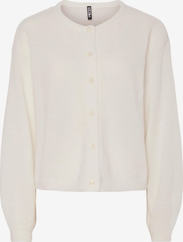 Cardigan 'PCIda' PIECES en blanc : devant