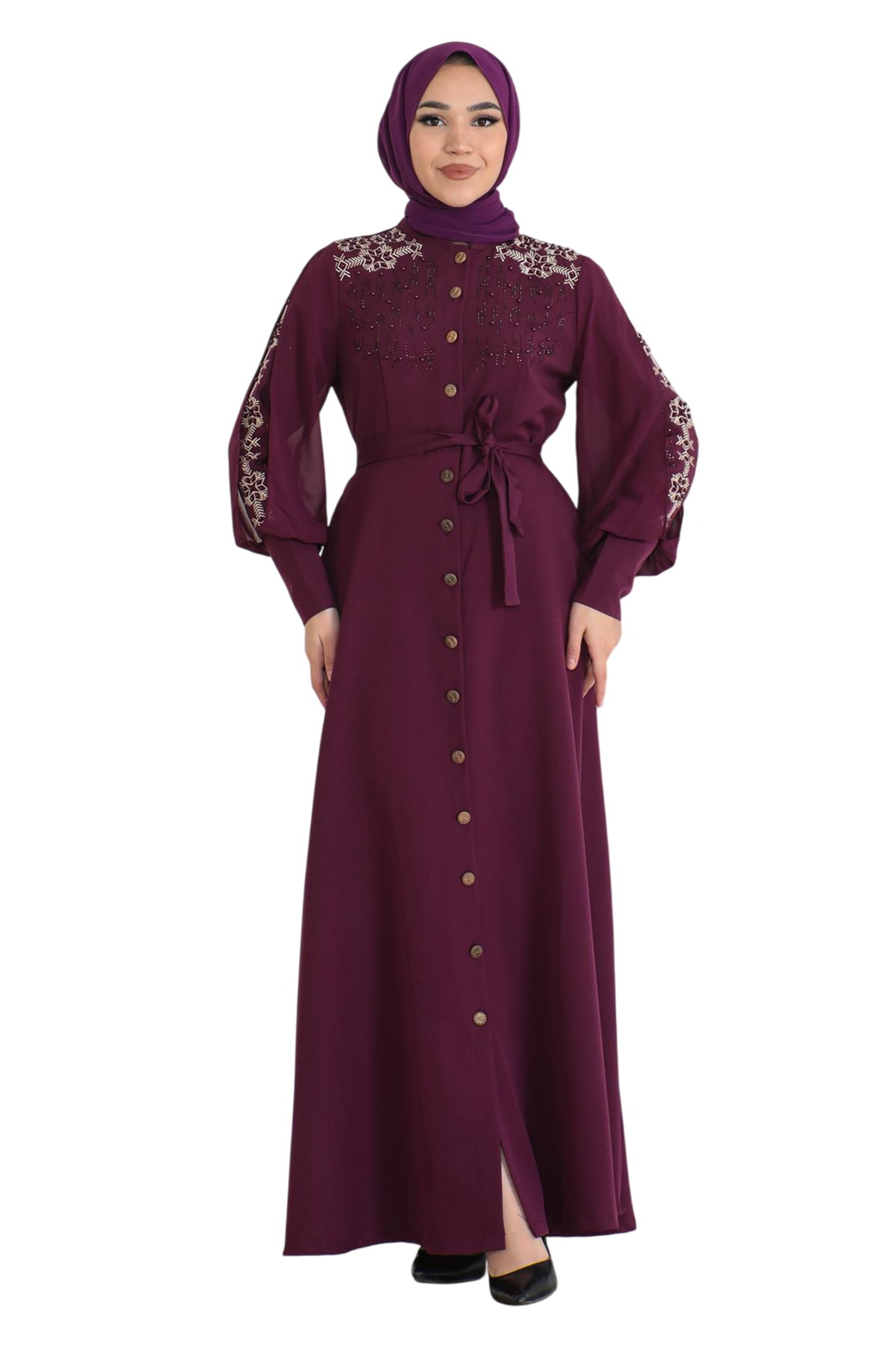 MODAMIHRAM Blousejurk in Lila: voorkant