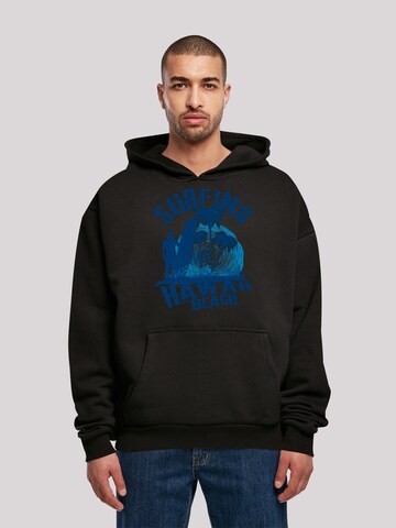 F4NT4STIC Sweatshirt 'Hawaii Surf Beach Summer' in Zwart: voorkant