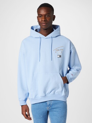 Sweat-shirt Tommy Jeans en bleu : devant