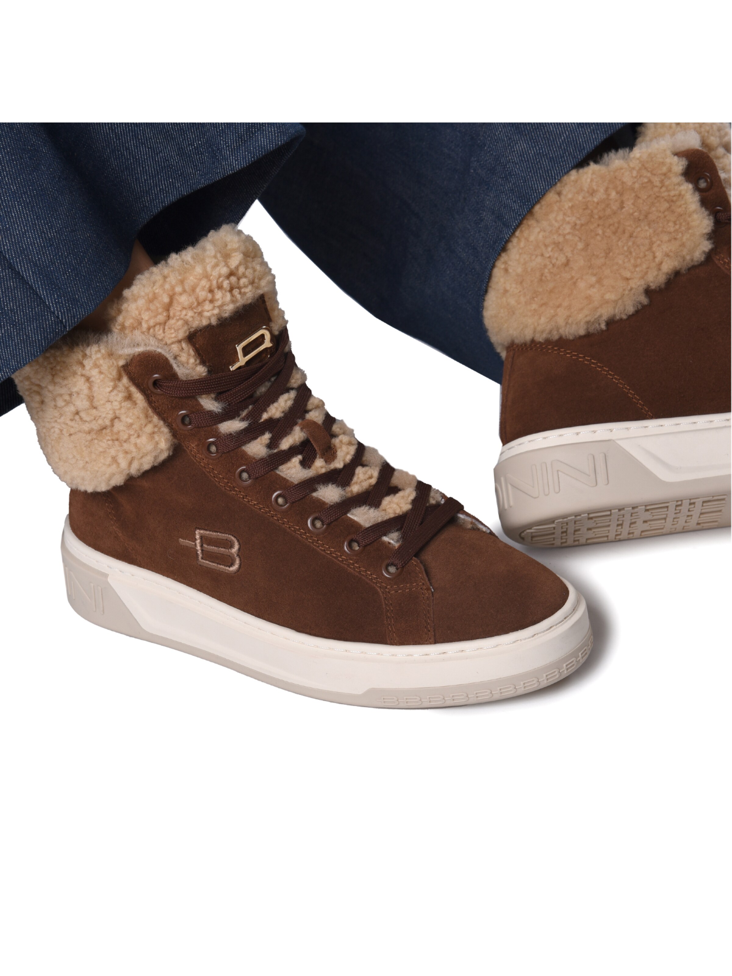 Baskets hautes BALDININI en marron