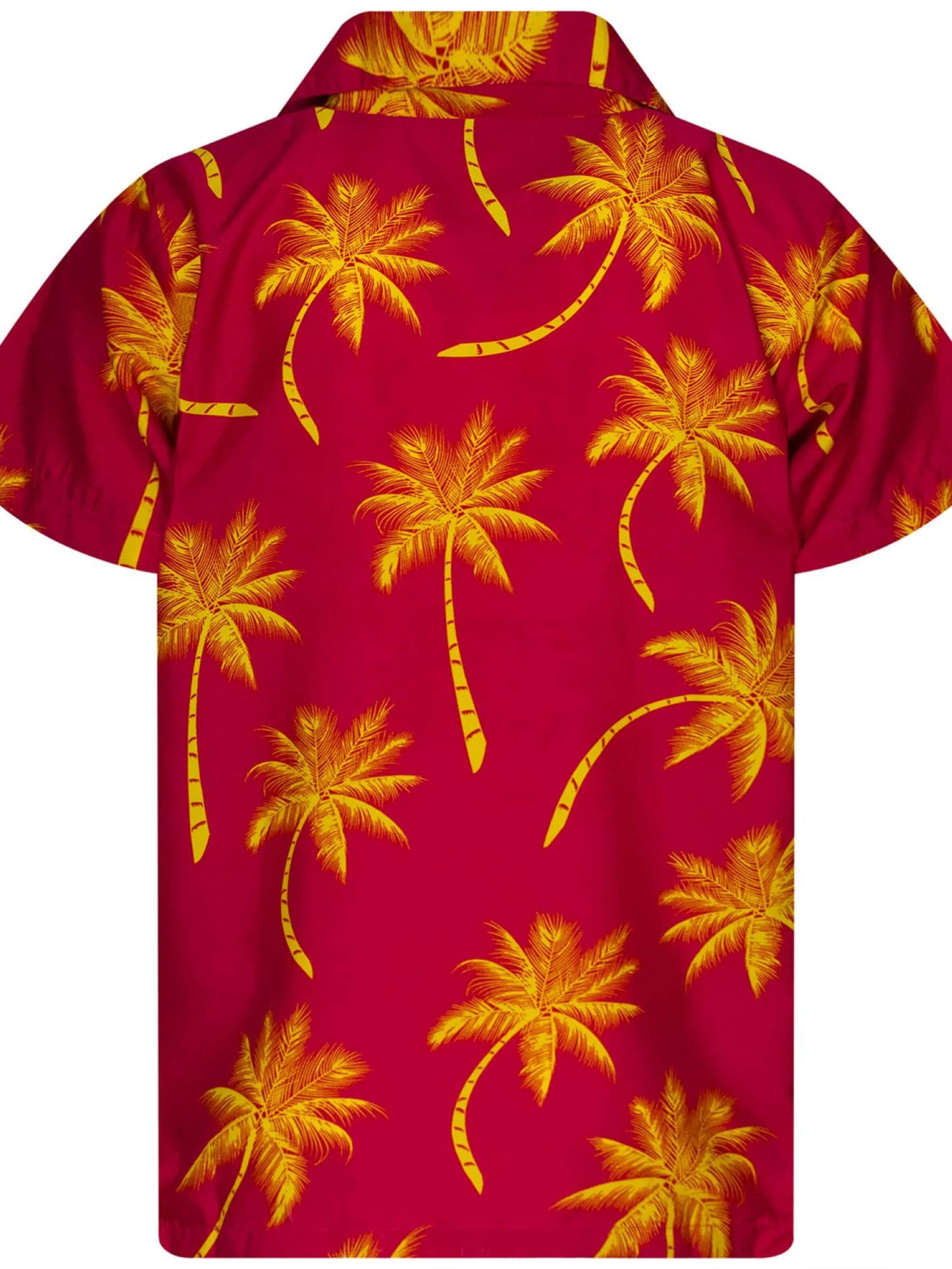 King Kameha Shirt 'Palmshadow' in Geel