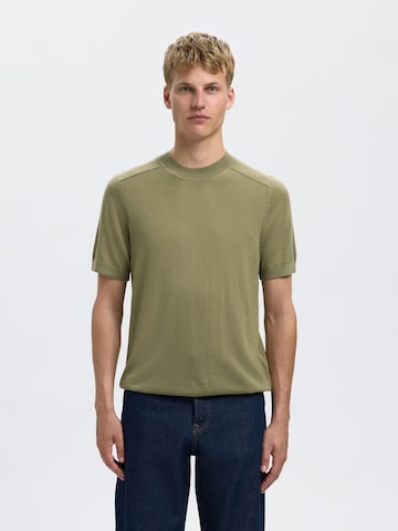 Maglietta di SELECTED in verde: frontale