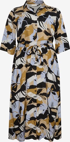 KAFFE CURVE Sukienka koszulowa 'Kamina' w kolorze mieszane kolory: przód