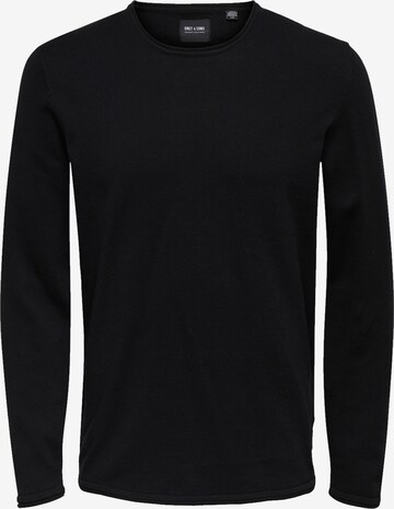 Only & Sons Sweater in Black: front