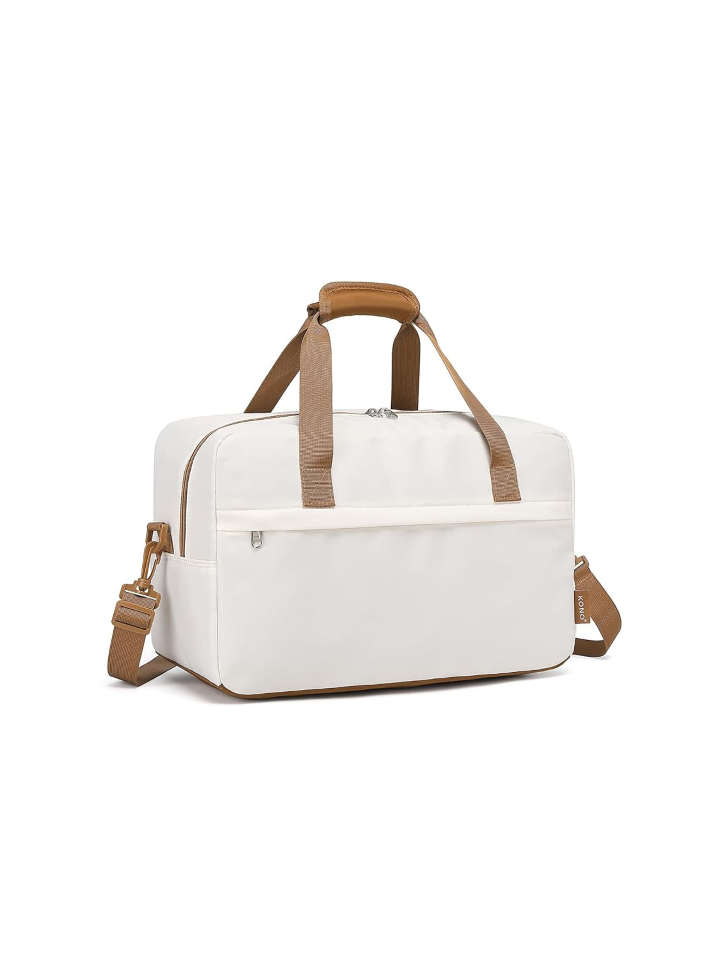 Kono Travel Bag in Beige: front