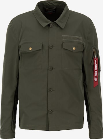 Coupe slim Veste mi-saison ALPHA INDUSTRIES en vert : devant