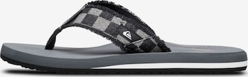Tongs 'Monkey Abyss' QUIKSILVER en gris : devant