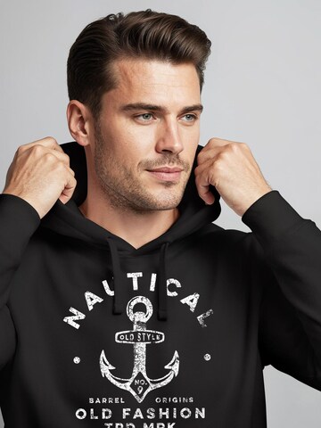 Neverless Sweatshirt 'Nautical Anker' in Black