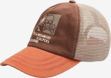 Scalpers Beanie 'Stroke Trucker' in Brown: front