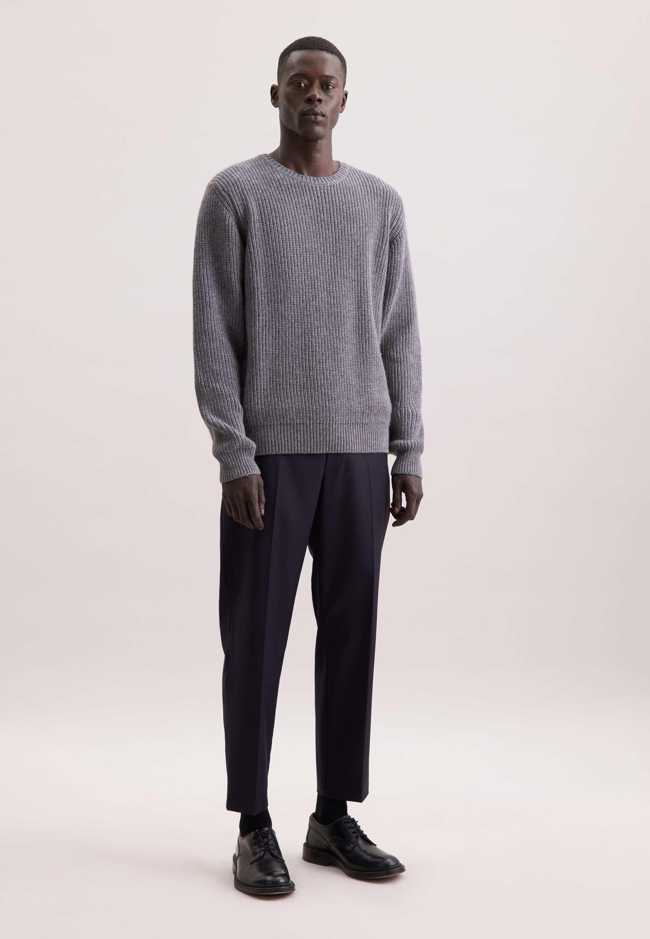 Pull-over ' Schwarze Rose ' SEIDENSTICKER en gris