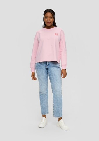 Sweat-shirt QS en rose