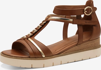 Tamaris Sandale in cognac / gold, Produktansicht