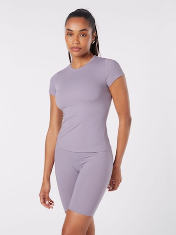 YO-GAYA Sporttop 'Short Sleeve Top' in Lila