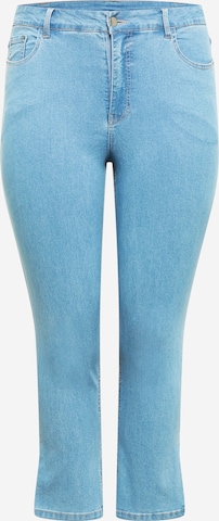 KAFFE CURVE Skinny Jeans 'TALIA' in Blauw: voorkant