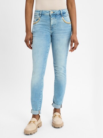 MOS MOSH Skinny Jeans ' Naomi ' in Blauw: voorkant