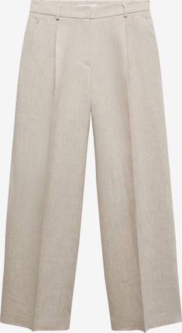 MANGO Loosefit Veckad byxa 'Rodas' i beige: framsida