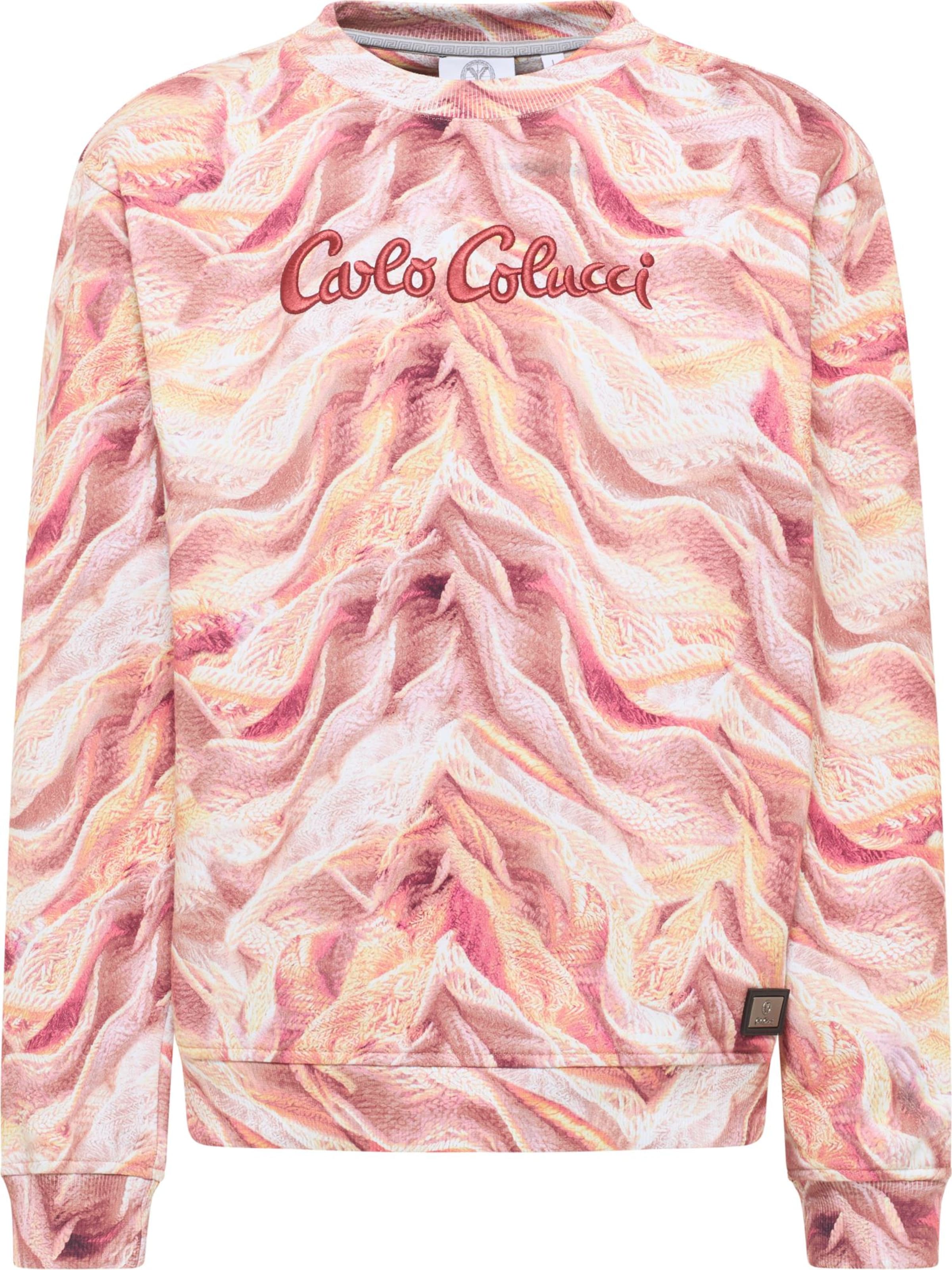 Carlo Colucci Sweatshirt 'Dotti' in Pink: Vorderseite