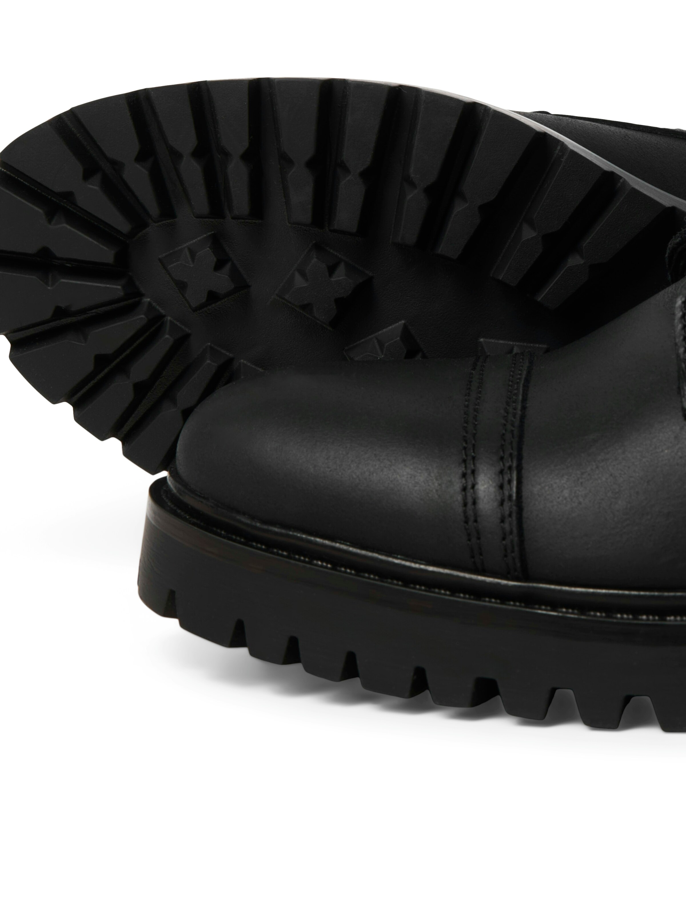 JACK & JONES Боти с връзки 'JFWEnzo' в черно