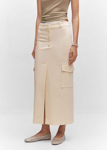 MANGO Skirt 'Mirta' in Beige: front