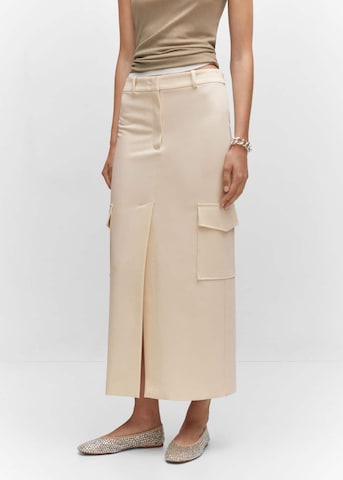 MANGO Rok 'Mirta' in Beige: voorkant