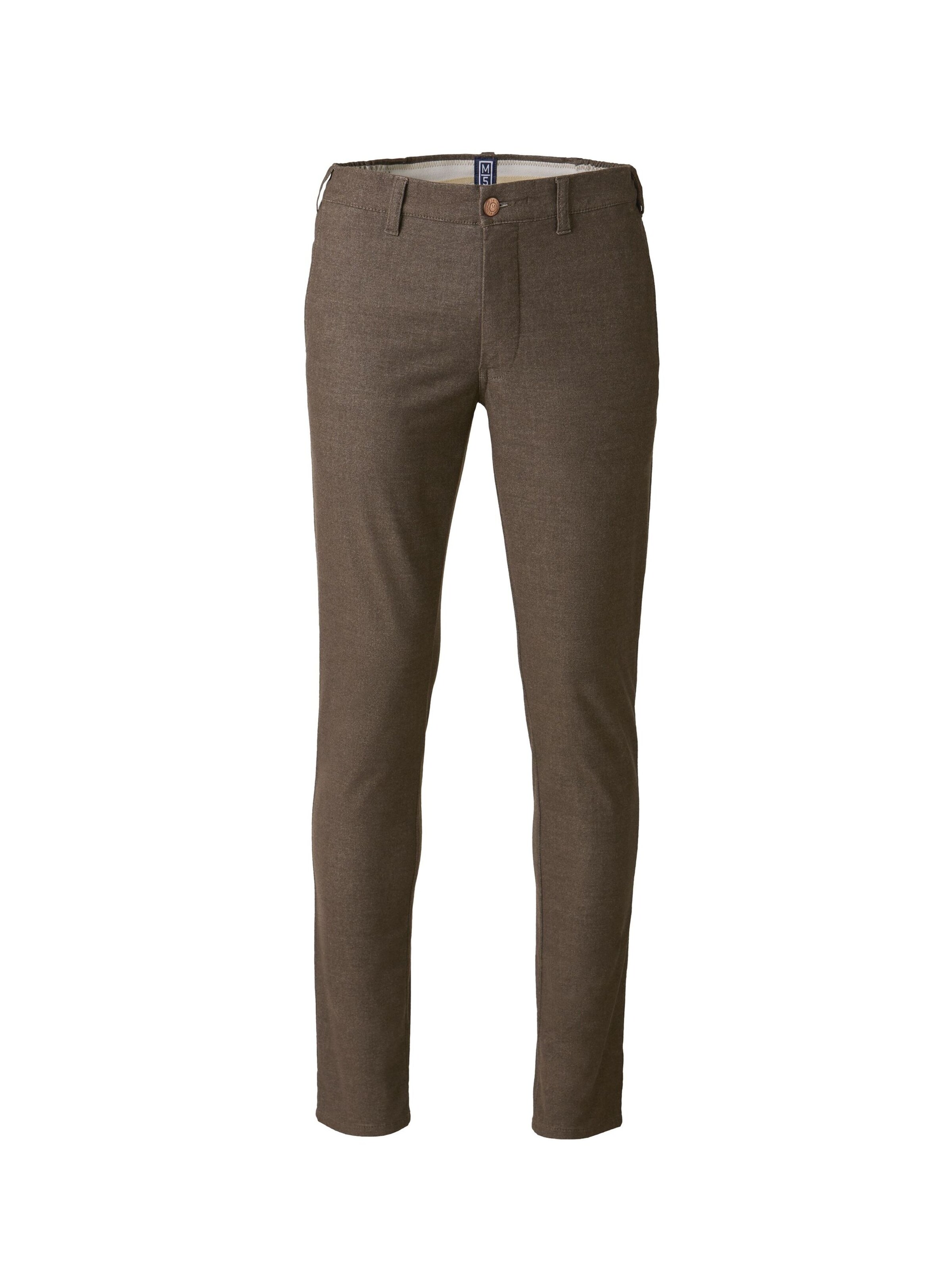 MEYER Regular Chino trousers in Brown: front