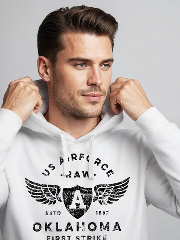 Neverless Sweatshirt 'Airforce Oklahoma' in White