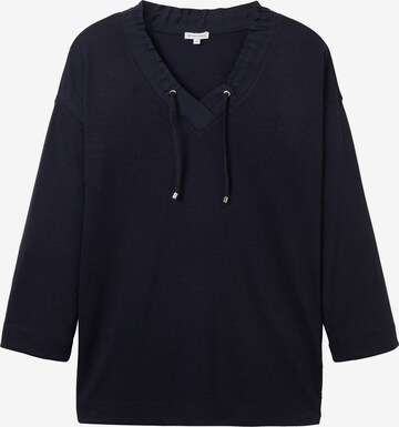 Tom Tailor Women + Shirt in Blauw: voorkant