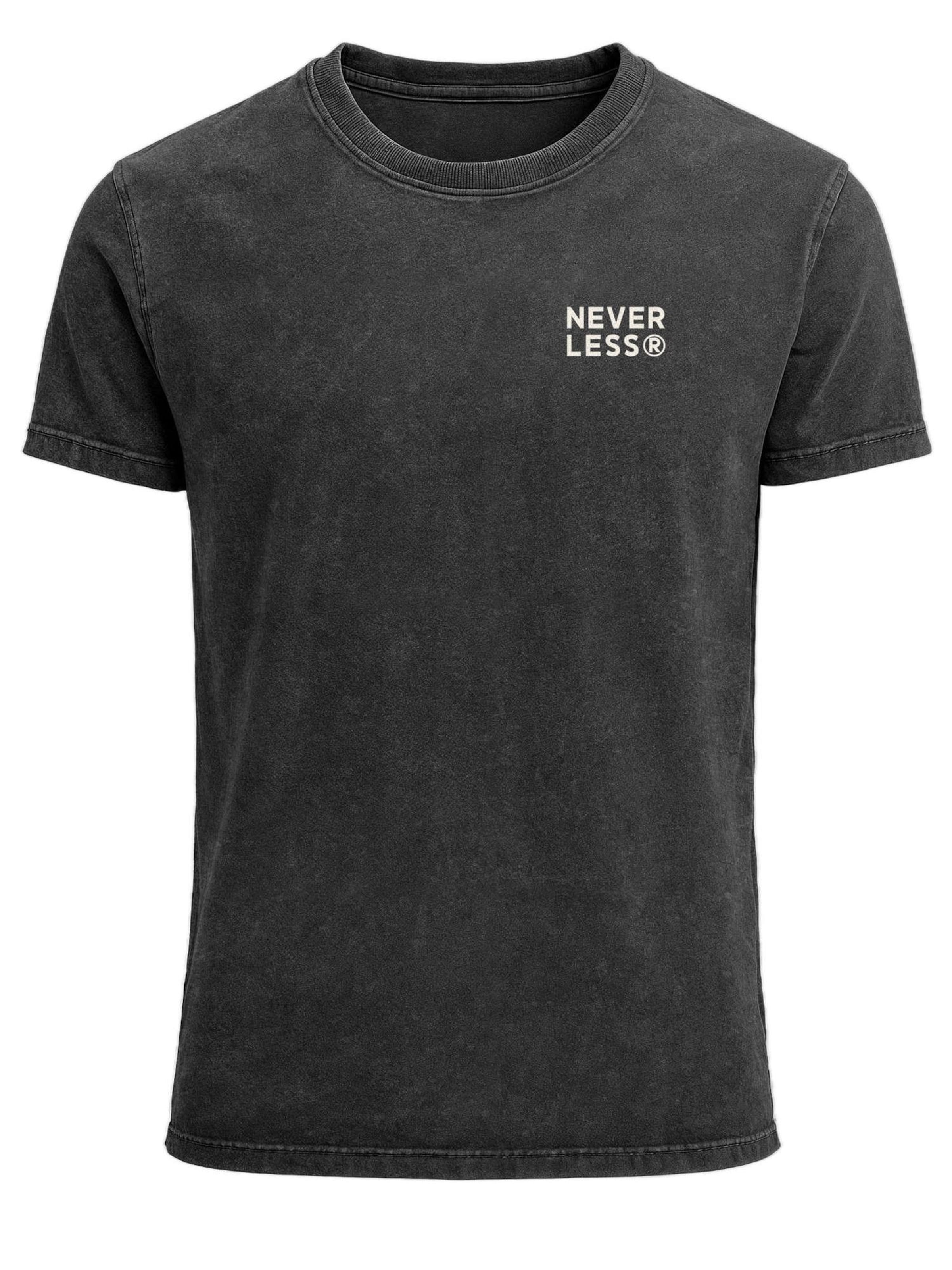 Neverless Shirt 'Greek Vase Palms' in Black: front