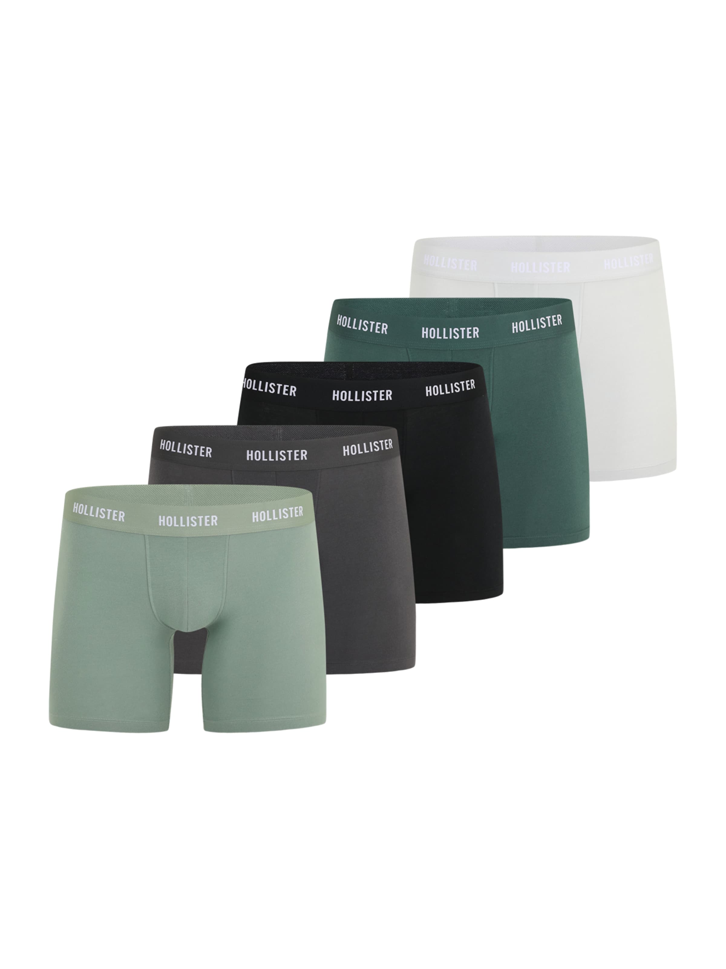 HOLLISTER Bokserid tumehall / smaragdroheline / pastellroheline / must / valge, Tootevaade