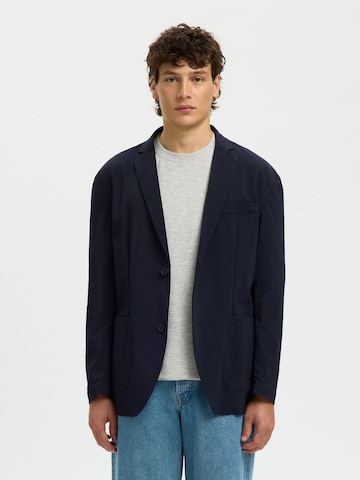SELECTED - Ajuste regular Chaqueta saco en azul: frente