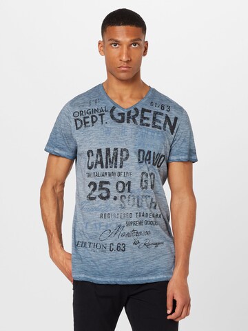 CAMP DAVID T-shirt 'Cinque Terre' i blå: framsida