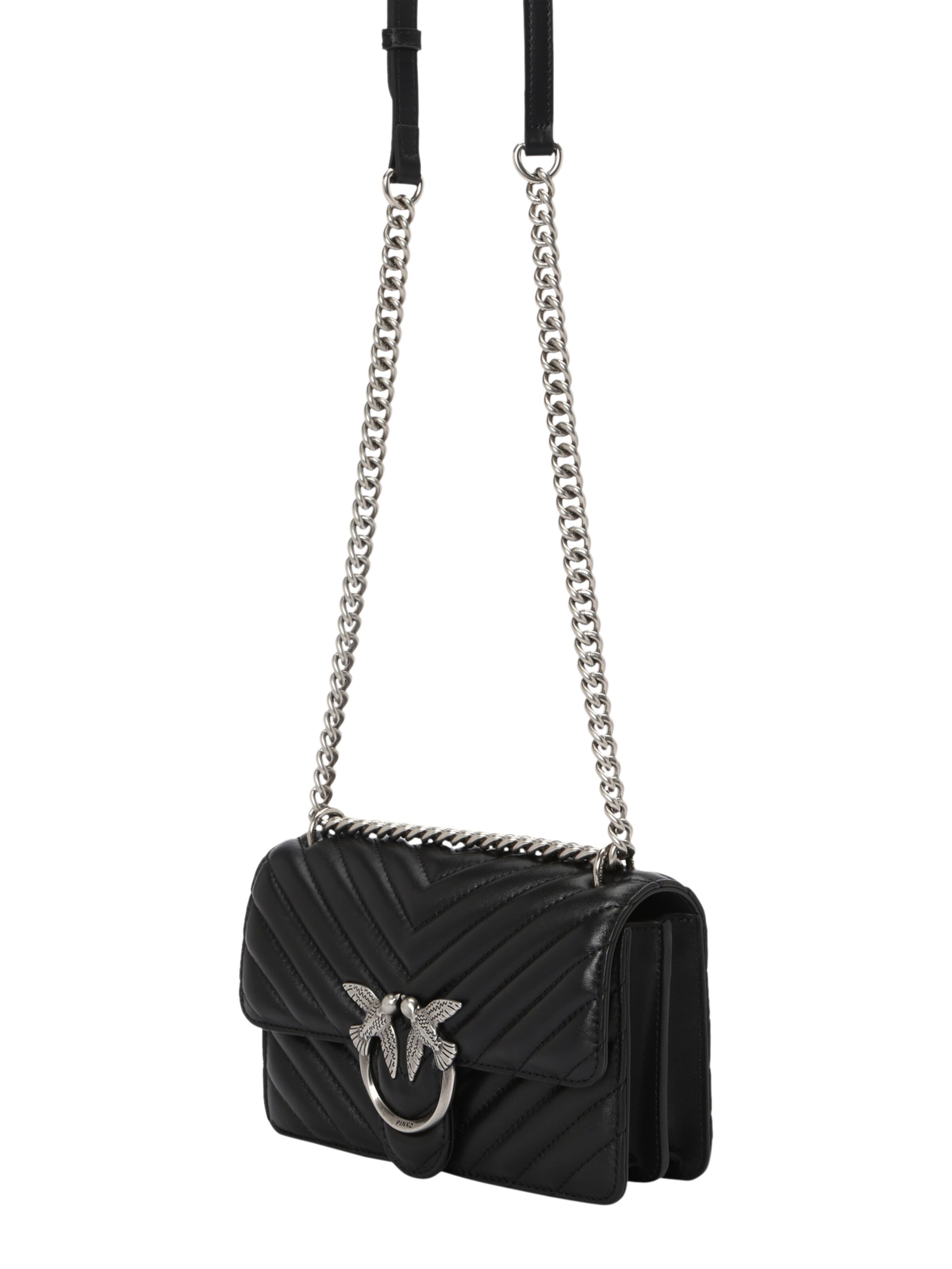 PINKO Skuldertaske 'Love One' i sort: forside