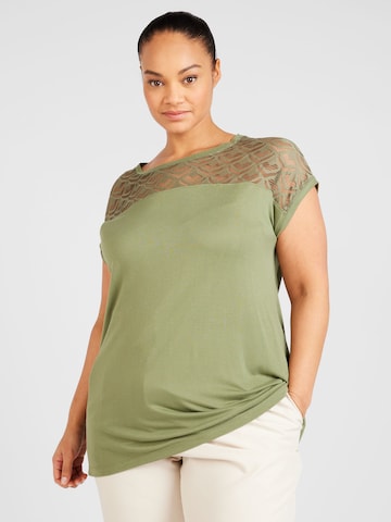 ONLY Carmakoma Shirt 'FLAKE' in Green: front