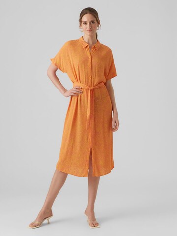 VERO MODA Shirt Dress in Orange