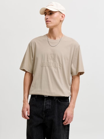 JACK & JONES Тениска 'JORFREDERIKSBERG' в сиво: отпред
