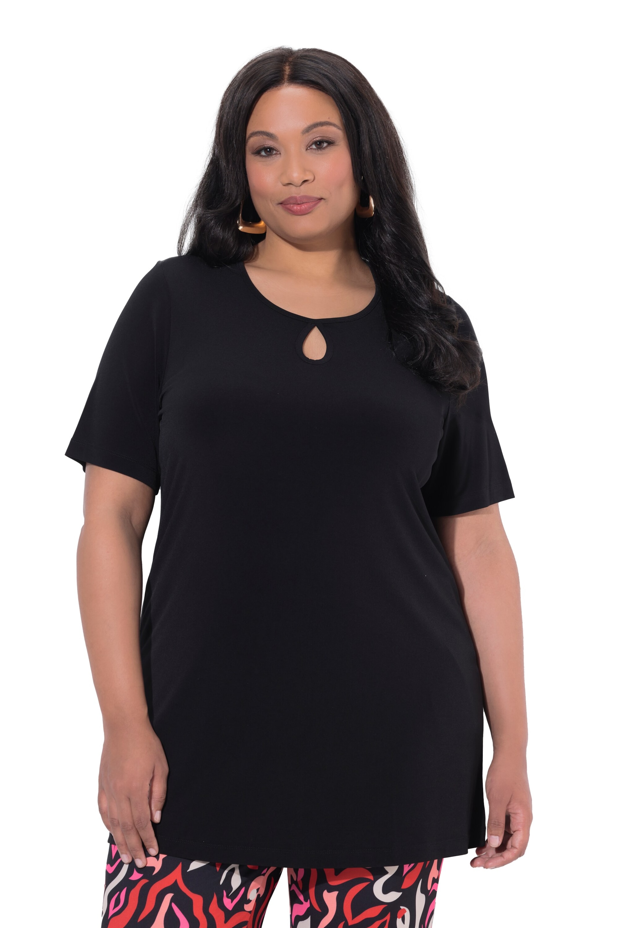 Ulla Popken Shirt in Schwarz: Vorderseite