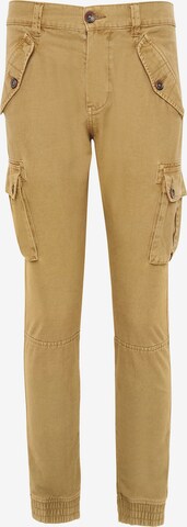 Pantalon cargo 'Corez' Threadbare en beige : devant