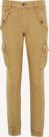 Threadbare Tapered Cargobroek 'Corez' in Beige: voorkant