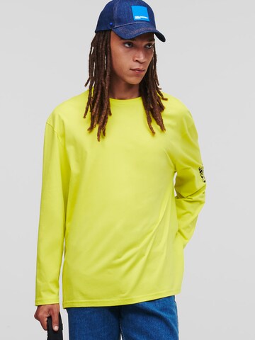 KARL LAGERFELD JEANS - Camiseta en amarillo: frente