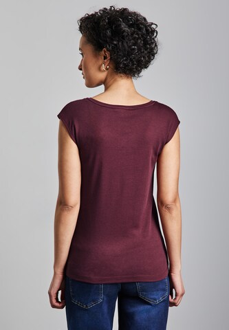 STREET ONE Long Shape Shirt mit Knöpfen in Rot
