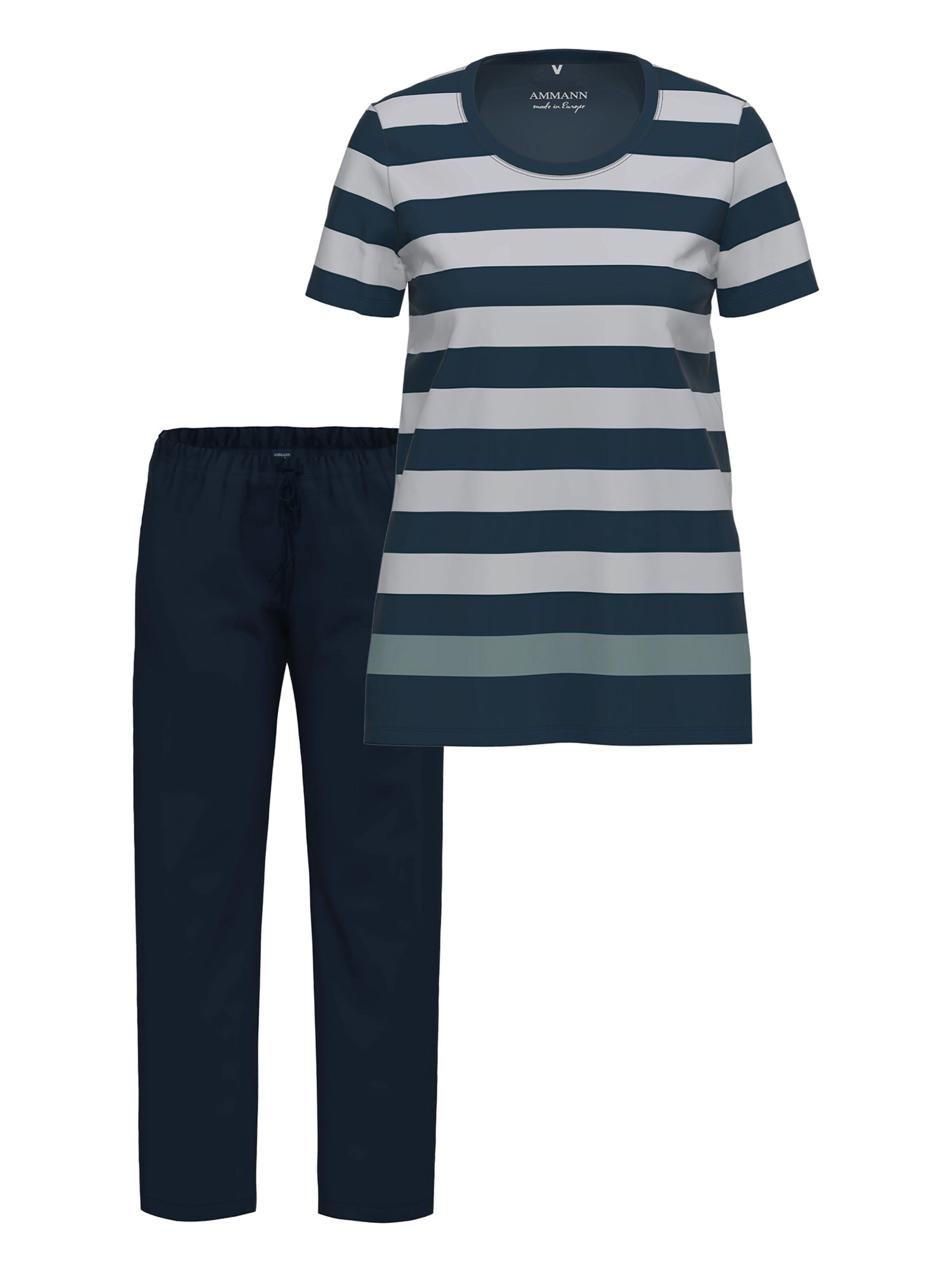 Ammann Pajama 'Night & Home' in Blue: front